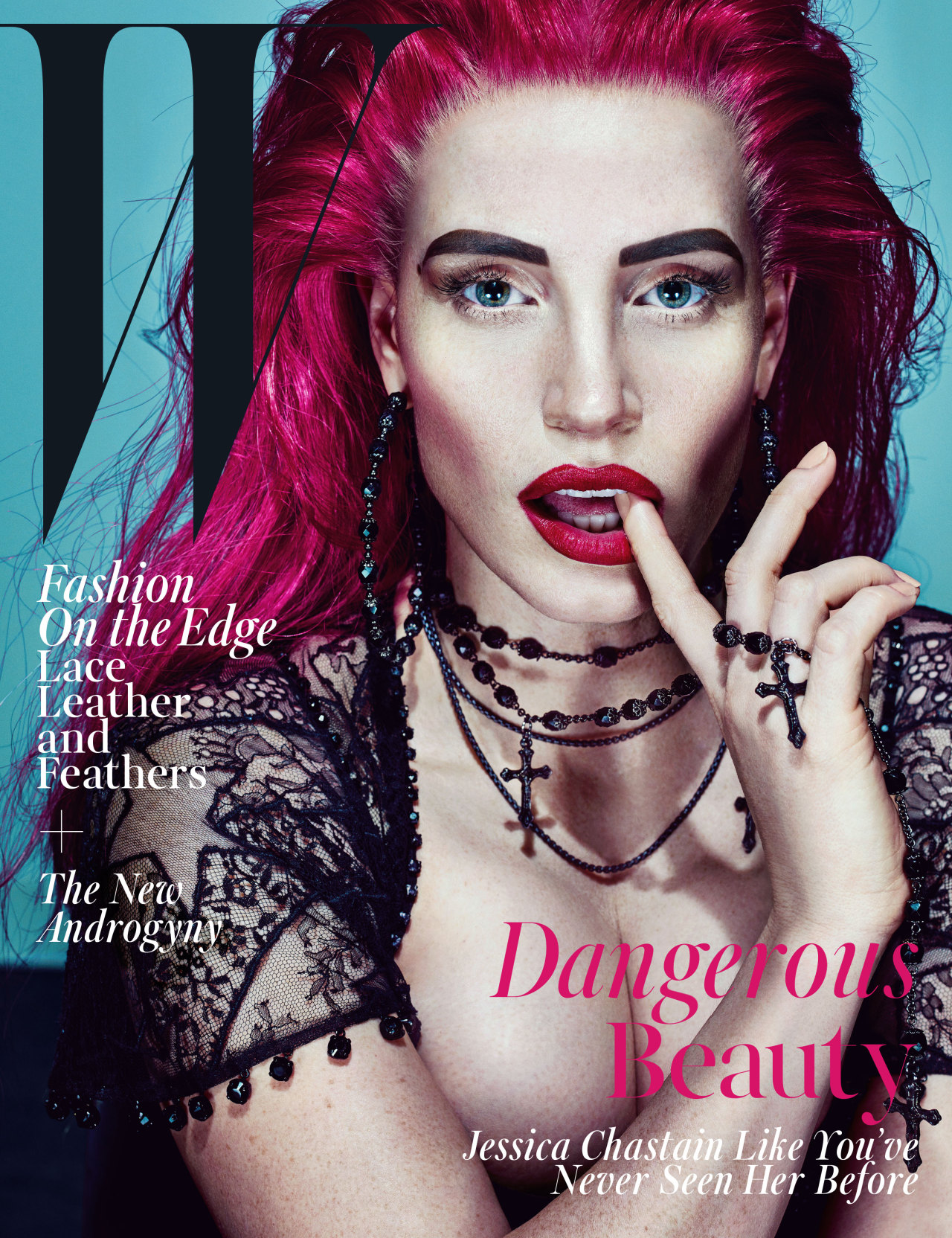 wmagazine:  Jessica Chastain Goes PunkPhoto by Steven Klein, styled by Edward Enninful;