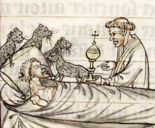 discardingimages:on deathbed with demonic catsVincent of Beauvais, Speculum historiale, Paris 1396.B
