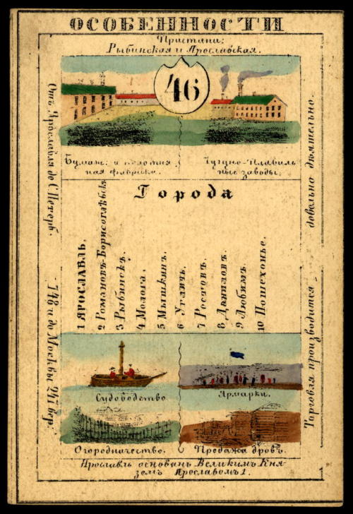 Illustrated cards for the provinces of the Russian Empire (publishedin St. Petersburg 1856).  Each c