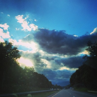 Cat turd clouds: the adventure home. (at Interstate 40 West Bound)