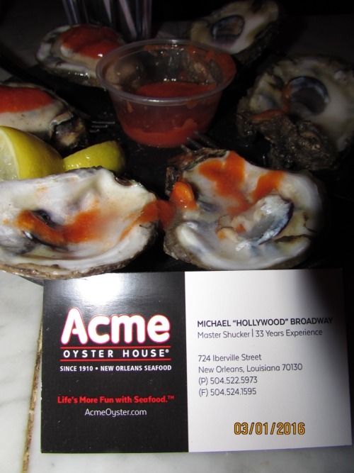 Acme Oyster House in New Orleans http://www.acmeoyster.com GENERAL REVIEW: This is a great location 