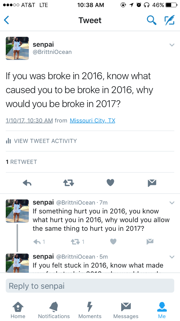 swaywithb:  and that’s real. doing the same thing and expecting a different result
