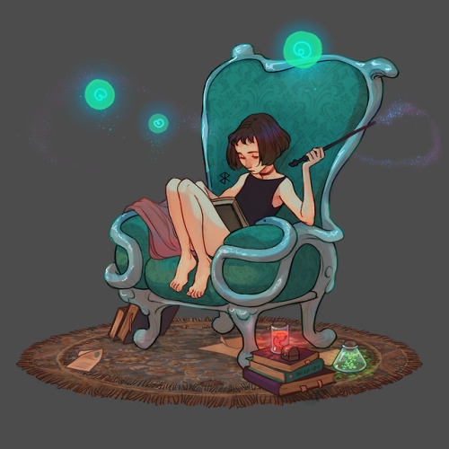 ravietta:Not-so-quick not-so-doodle of an Eriu on an armchair.