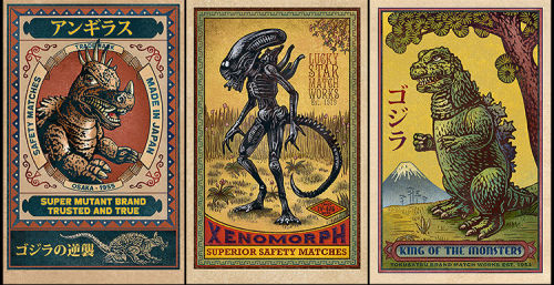 xombiedirge: Matchbox Art series by Chet Phillips / Tumblr / Store. Prints available HERE. Created and submitted by Chet Philllips 