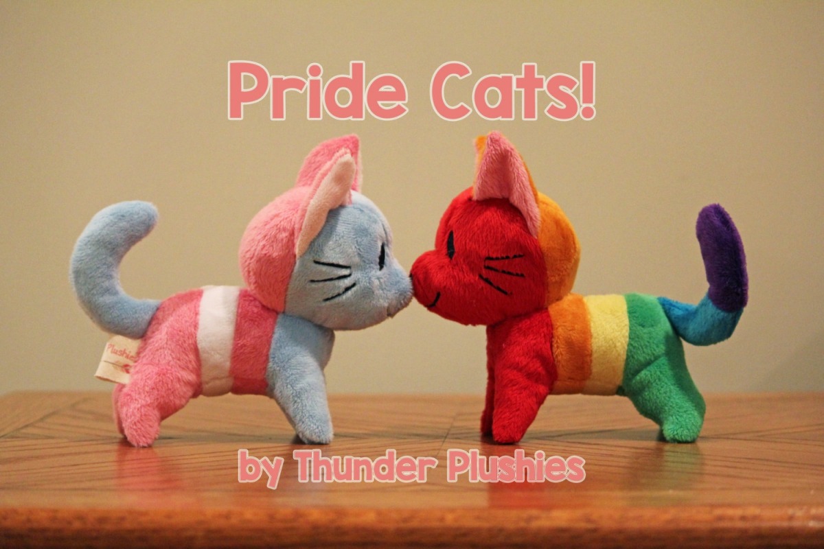 sosuperawesome:  Pride Cats  / Rainbow Cat PinThunder Plushies#Etsy #Plush 