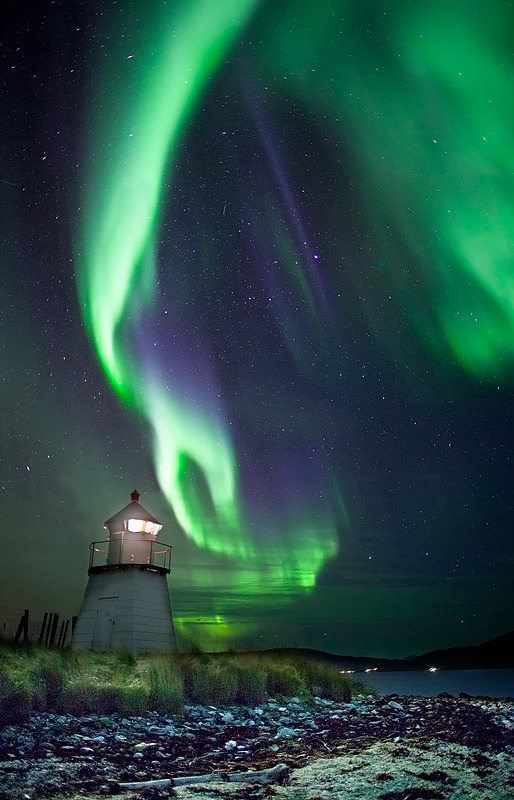 travelingcolors:  The light and the lighthouse, Tromso | Norway (by OOle C. Salomonsen)