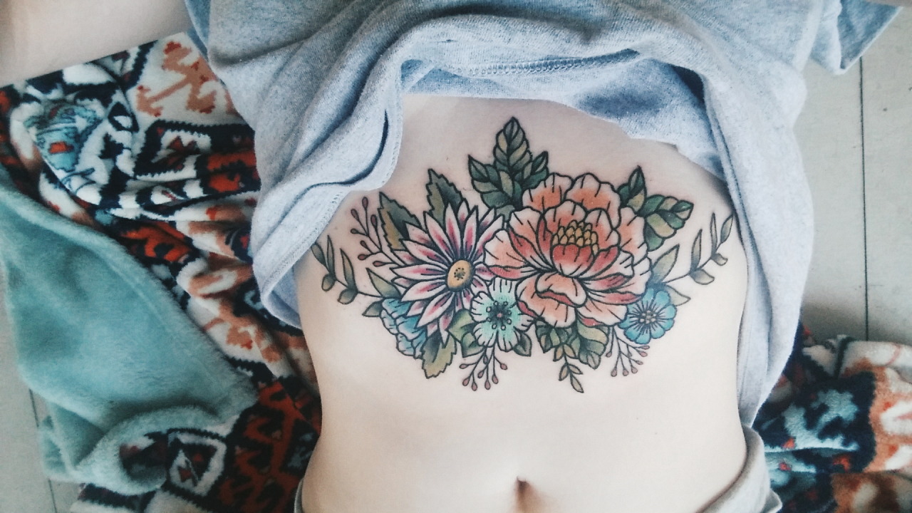 1337tattoos:  Sternum piece for violenttrees done by Chelcie Dieterle at The Rusty