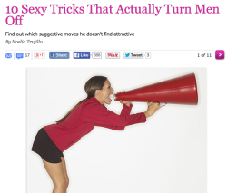 miss-sakamoto:  I don’t give a shit what this article say, I will never stop seducing men by bellowing at them with my megaphone 