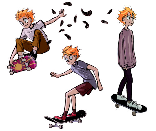 sketch dump of the skater au I’ve been doing all week on twitter ~ ~ 