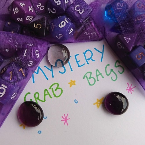 ✨ Mystery Grab Bags ✨ Live now (here) on Etsy @InfinityDice - mystery dice bags for just £6! Y