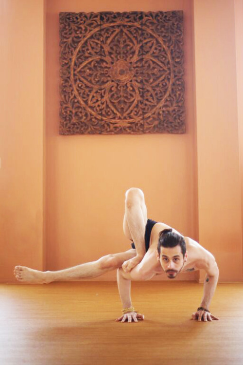 Playing around at Pure Om Fairfax. Always fun to get some yoga postures in that blend balance, stren