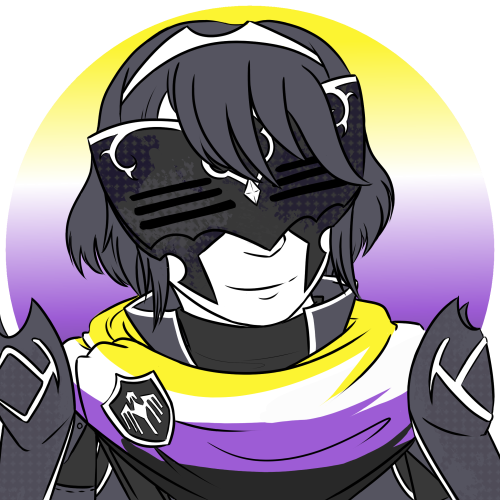 Pride icon commission : non-binary Marth!Lucina, for @ejbarnes89Pride icon commissions are open duri