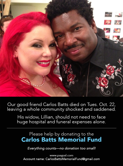 stevedietgoedde:  Carlos Batts was a wonderfully sweet, talented man whose presence was taken from u