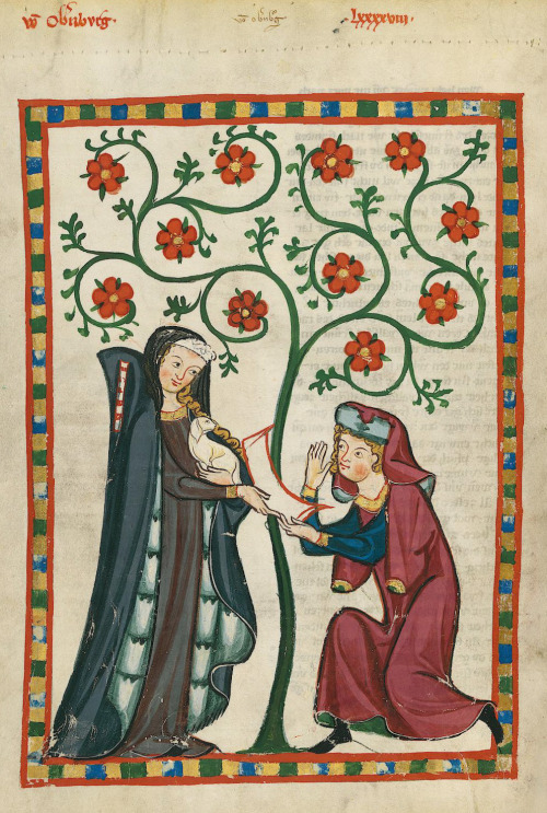 Illustrations from the Codex Manesse by the Grundstockmaler, 1305-1315