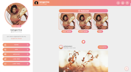 demontimes:TANGERINE | theme by sagestatic preview &amp; code / live preview 1 / live preview 2 