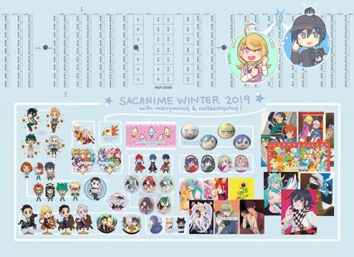 Heyyo!! HAPPY NEW YEAR! You can find me at Sacanime Winter, table i18 with @coffeeship-shop ‘s @mg3k