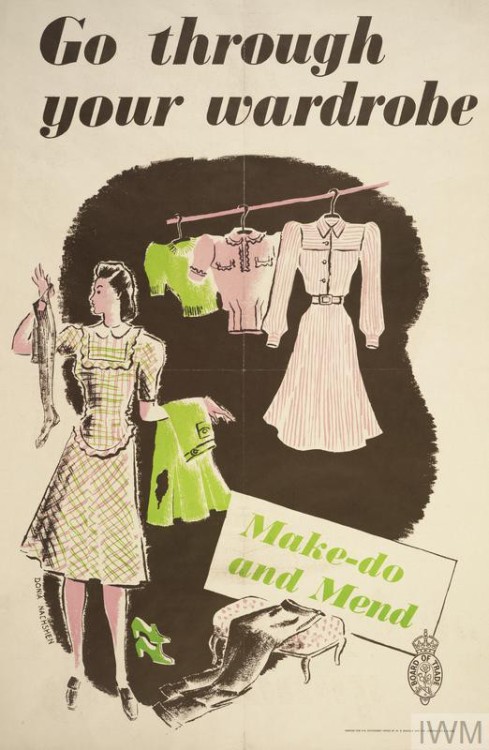 A Make Do and Mend poster from WW2.