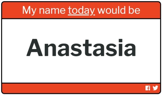 ollivander:  parentheticalaside:  Time has an interactive feature to discover what your name would be if you were born today, based on popularity of your birth year vs. now. My name would be Mylah. With all apologies to anyone named Mylah, I am now very