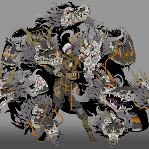 robertbchew:  #ShikigamiOrochi - Kumicho. Leaders of criminal organizations and gangs, a Kumicho leads their cohort to whatever nefarious ends they seek to accomplish. Often paired with an Orochi, an eight headed serpent, they support their team filling