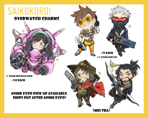 Overwatch/ FE:Fates Ninja charms! Reblogs appreciated, ty! ships after ax, pick up at ax http:/