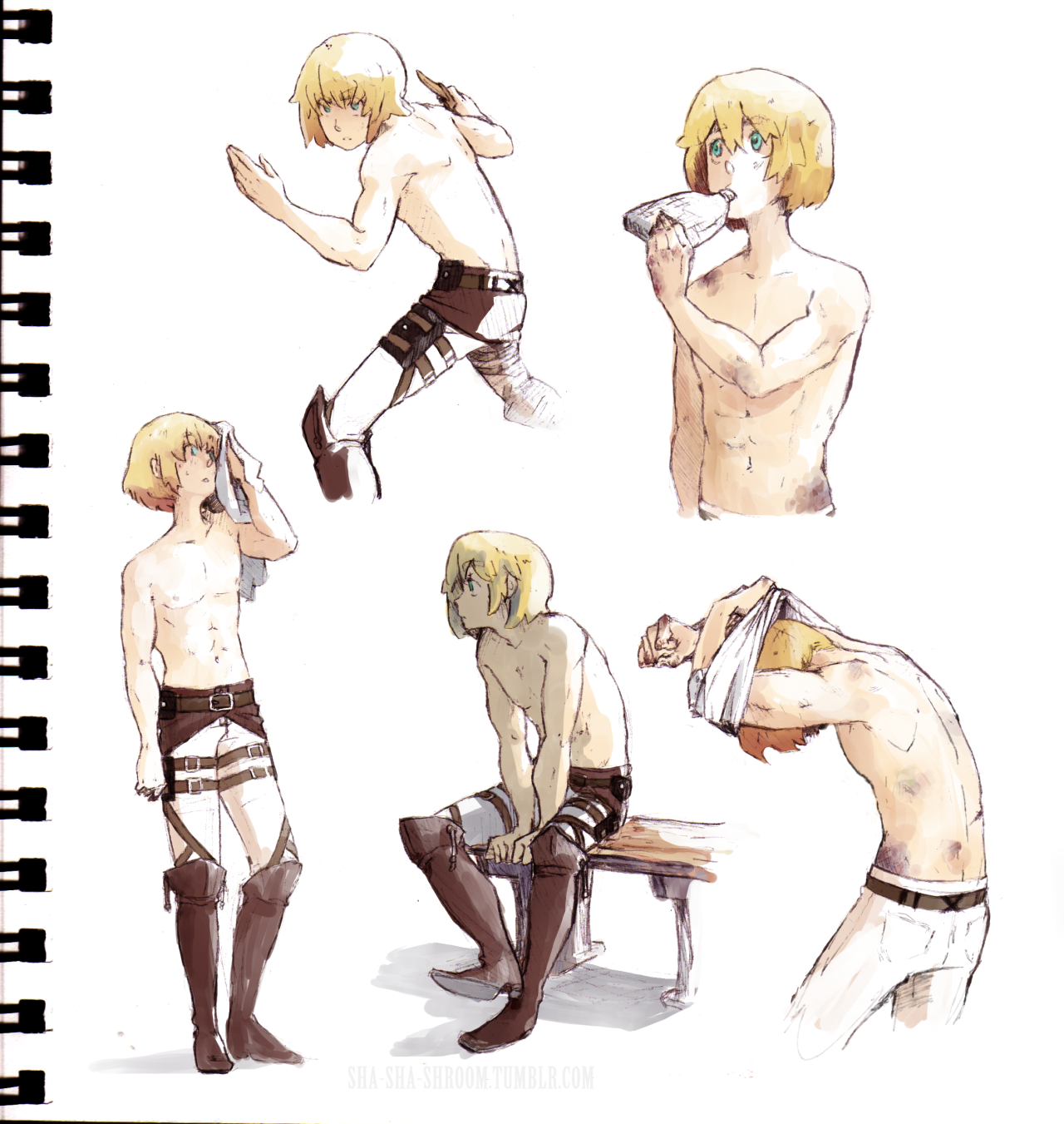 sha-sha-shroom:  i noticed there are not very many people who draw Armin with muscles