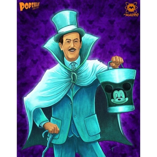 “Hatbox Walt” - exclusive print for @popzillagallery “Foolish Mortals” Haunted Mansion show! My favorite Disneyland ride! Thought it be fun to paint Walt Disney dressed as the infamous Hatbox Ghost! See it in person November 18th. Boo my...