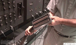 the-real-numbers:fishmech:giffindersite:Data cable on a computer from 1945jacked