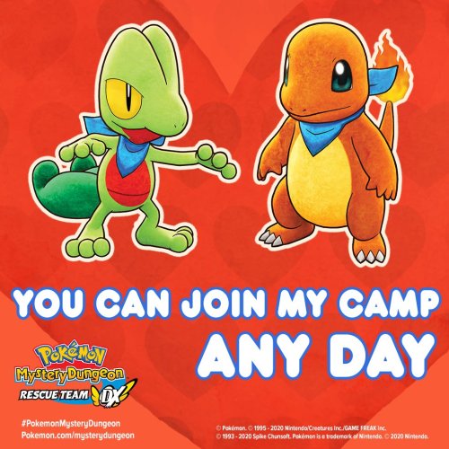 thepowerofone:Pokemon Mystery Dungeon Valentines from the Play Nintendo Website