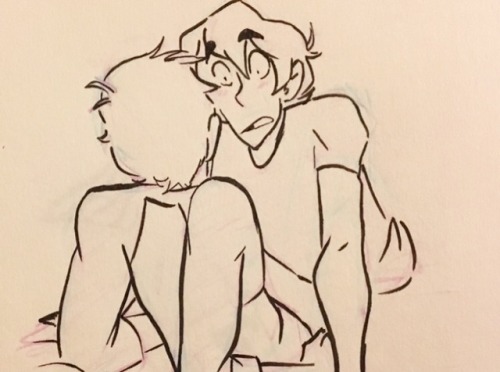 bootifulfriends: Wanted to do the “accidental falls on top of crush” scenario with klance. Honestly there’s no doubt about it. I’m klance trash.