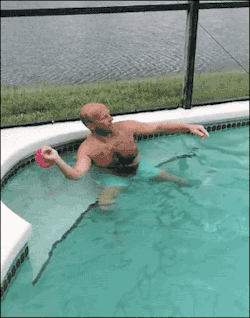 Gifsboom:  Best Swimming Cap Trick Ever. [Video]