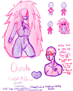 The gem sona wip!I have two sonas, but hush you’ll have to wait to see the other one!This is my main squeeze! Charoite!