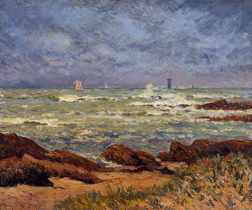 maxime-maufra:The Barges Lighthouse, 1904, Maxime MaufraMedium: oil,canvas