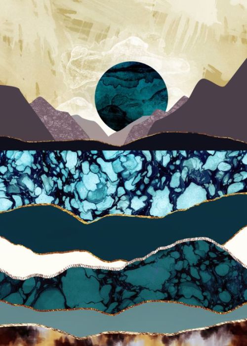 flowartstation:Glacial Hills by SpaceFrog Designs | metal posters
