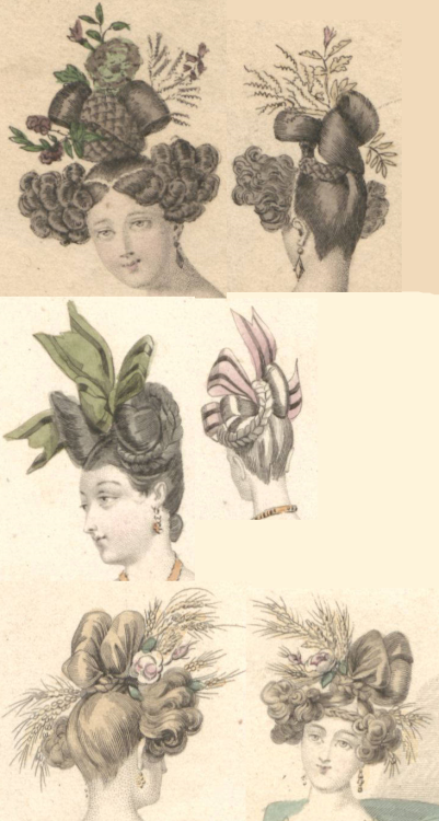 French/English hairstyles, 1829-1831 (Click to enlarge)