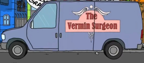 warmsunnyd:  mlschmitt:  Bob’s Burgers exterminators  Oooo I was driving the other day and the car next to me was (I’m guessing) an exterminating business van. It had a huge fly on it and it said “SWAT Team.” I thought of bob’s burgers. 