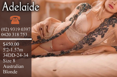 Meet twenty something stunner Adelaide. Although new to the escorting circuit, with her long luscious golden locks, movie star good looks and sweet unassuming nature, this young bombshell is making everyone sit up and take notice and go ‘’Who’s