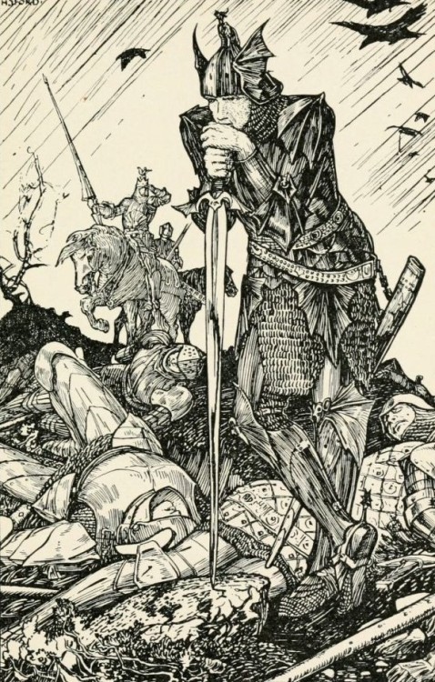 the-evil-clergyman: Sir Mordred, from Andrew Lang’s The Book of Romance by Henry Justice Ford 