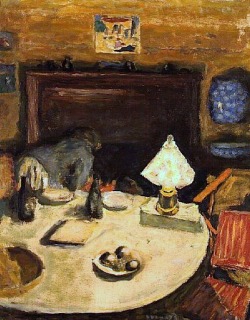 huariqueje:  By Lamp light   -   Pierre Bonnard French, 1867-1947Oil on canvas