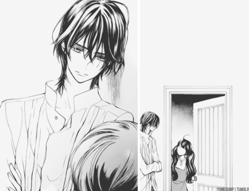 Kaname leaning against the wall [x] 