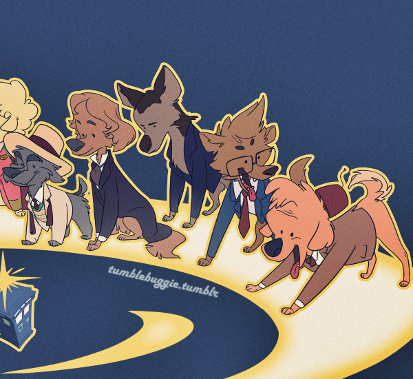 tumblebuggie:  [Doctor Whoof!] Whoof! New teeth, that’s weird…and look at these