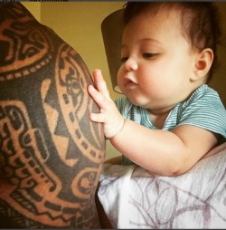 singelisilverslippers:  doctorjeno:  lovedwaynejohnson:  therock After  we feed her, Jasmine just loves looking at daddy’s tattoos. I think it  helps her digest😂. Can’t wait to one day explain to her what all this  means. Chat about her cultures