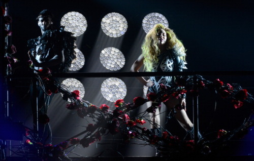 ladyxgaga:  Photos of Gaga performing at the Roseland Ballroom tonight (3.28.14).