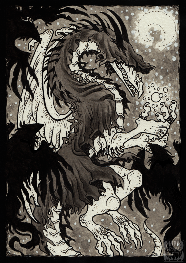 novelteeth:My October sale on Inktober originals is nearly over! Discount prices