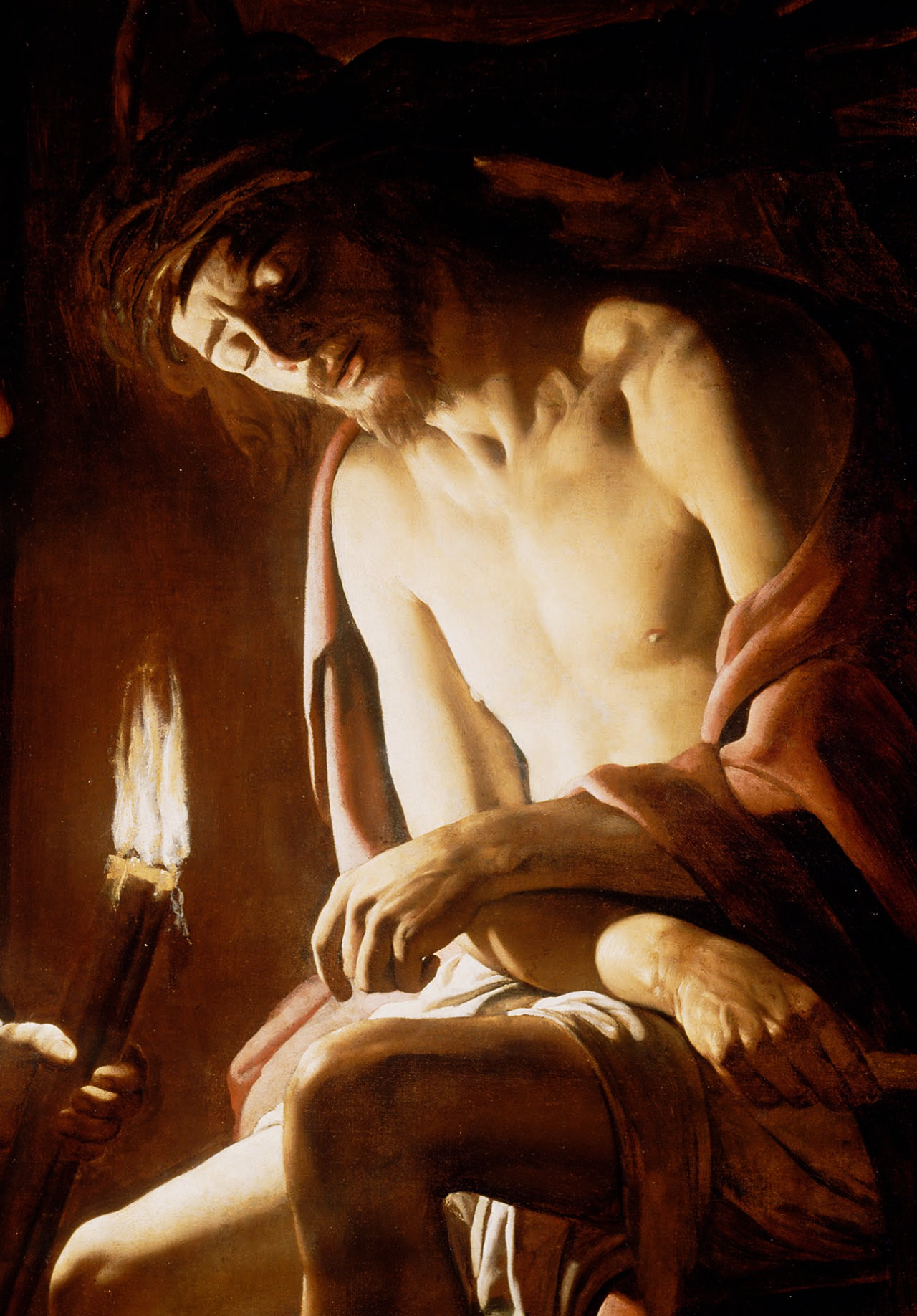 Gerard van Honthorst (1590 - 1656) Christ Crowned with Thorns (Detail)Oil on canvas,