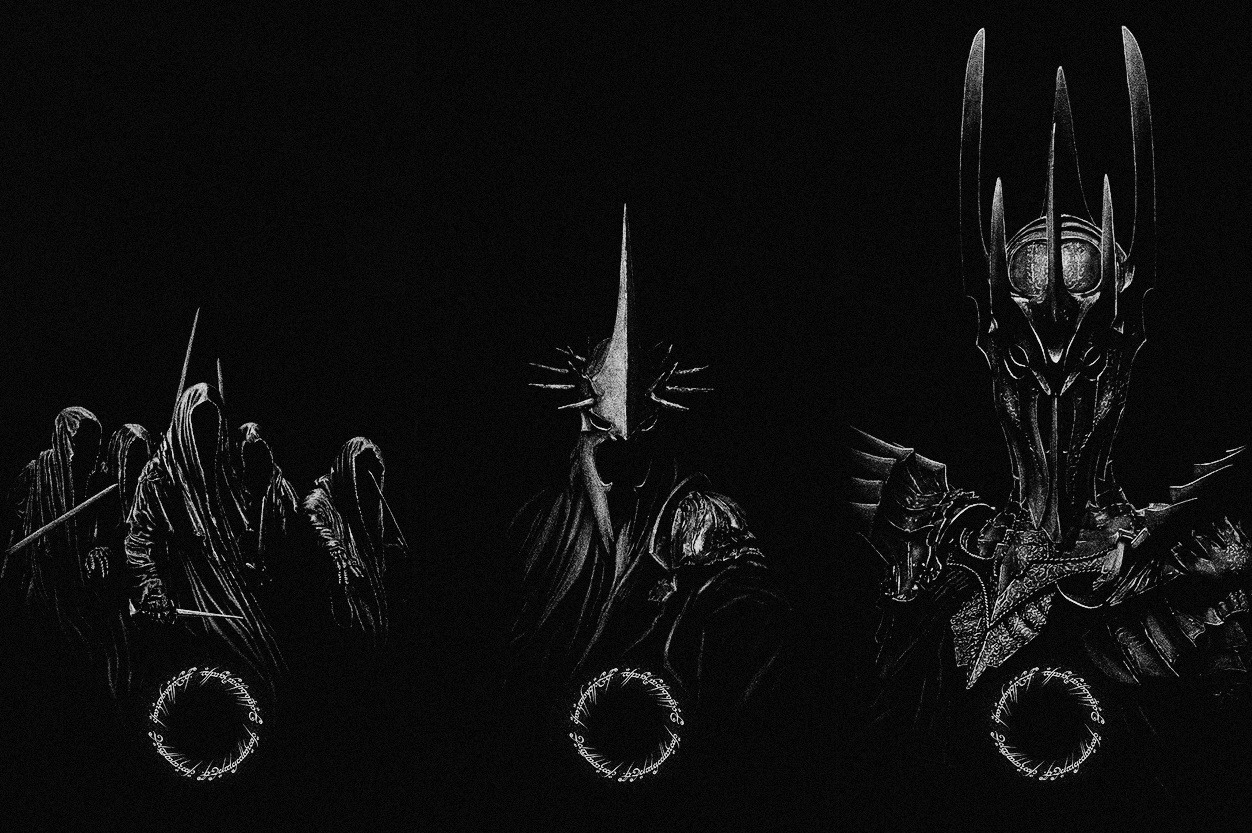Девять королей. Саурон Хоббит назгулы. Саурон и назгулы арт. Саурон и 9 назгулов. Король-чародей Ангмара.