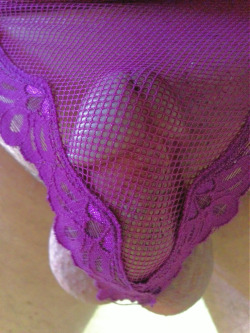 pervysage00:  Do you like my purple panties?
