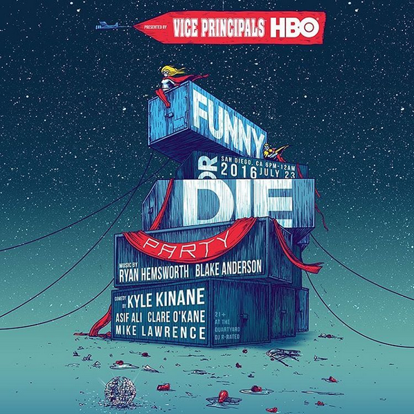 Funny Or Die At Comic-ConCome party with us & HBO next Saturday in San Diego! Live comedy followed by music from Ryan Hemsworth & Blake Anderson (Workaholics)!
Doors at 6pm. 21+. Invite only. Stay tuned to our social channels for info on limited...