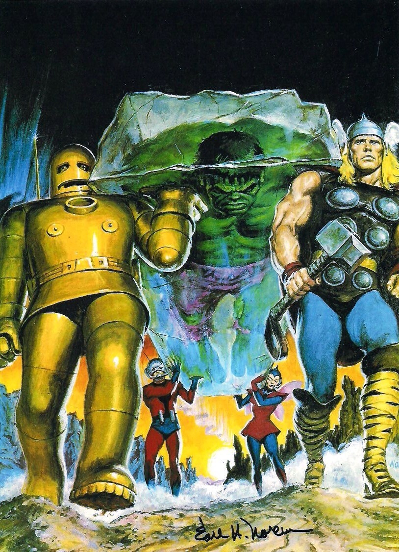 boomerstarkiller67:  The Avengers - art by Earl Norem 