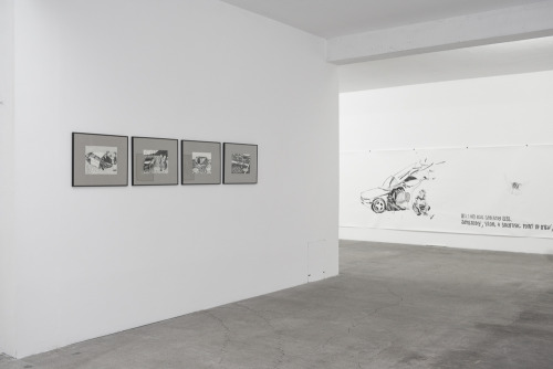 HÉLÈNE BARIL
Night of the Hunter
2019
In this installation of new drawings and works on paper by Hélène Baril, a space of hostility opens up that lies somewhere between Dürer’s Melancholia 1 and Octavia Butler’s Xenogenesis trilogy. Her drawings...