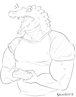 riceshark:  upset gamer croc 